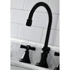 Kingston Brass KS298XZX-P Millennium Widespread Bathroom Faucet with Brass Pop-Up