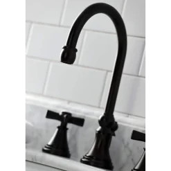 Kingston Brass KS298XZX-P Millennium Widespread Bathroom Faucet with Brass Pop-Up