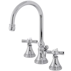 Kingston Brass KS298XZX-P Millennium Widespread Bathroom Faucet with Brass Pop-Up