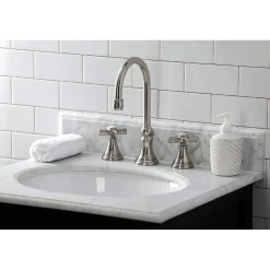 Kingston Brass KS298XZX-P Millennium Widespread Bathroom Faucet with Brass Pop-Up