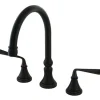 Kingston Brass KS2795ZLLS Silver Sage Widespread ADA Kitchen Faucet without Sprayer in Oil Rubbed Bronze