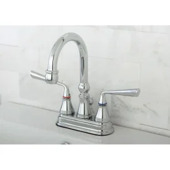 Kingston Brass KS2611ZL Silver Sage 4-inch ADA Lavatory Faucet in Polished Chrome