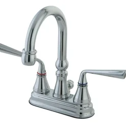 Kingston Brass KS2611ZL Silver Sage 4-inch ADA Lavatory Faucet in Polished Chrome