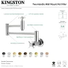 Kingston Brass KS810ZXAC Millennium Wall Mount Pot Filler Kitchen Faucet, Antique Copper