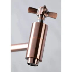 Kingston Brass KS810ZXAC Millennium Wall Mount Pot Filler Kitchen Faucet, Antique Copper