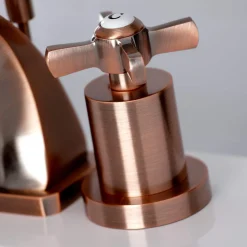 Kingston Brass KS494ZXAC Millennium 8 in. Widespread Bathroom Faucet, Antique Copper