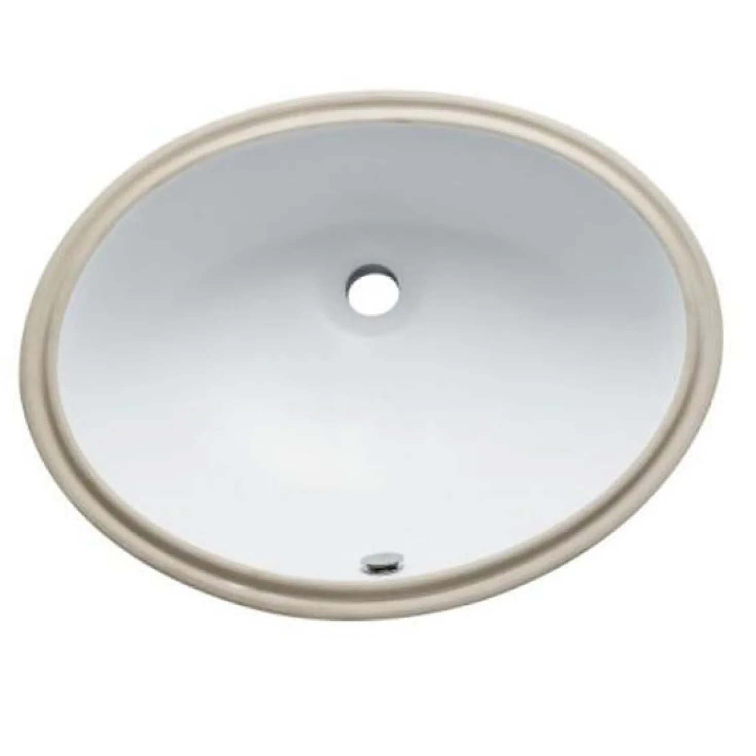 Kingston Brass LBO22178 Courtyard White China Undermount Bathroom Sink with Overflow Hole