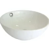 Kingston Brass Le Country China Vessel Bathroom Sink with Overflow Hole