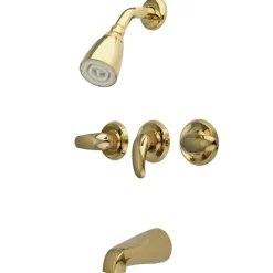 Kingston Brass Legacy Three Handle Tub and Shower Faucet
