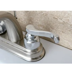 Kingston Brass Lever-Handle 4-Inch Centerset Bathroom Faucet