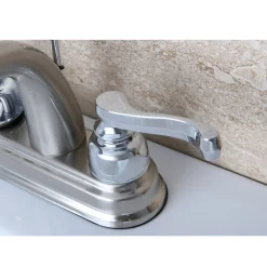Kingston Brass Lever-Handle 4-Inch Centerset Bathroom Faucet