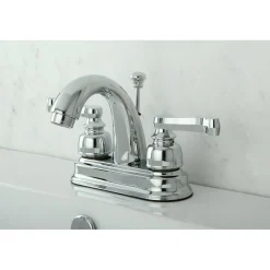 Kingston Brass Lever-Handle 4-Inch Centerset Bathroom Faucet