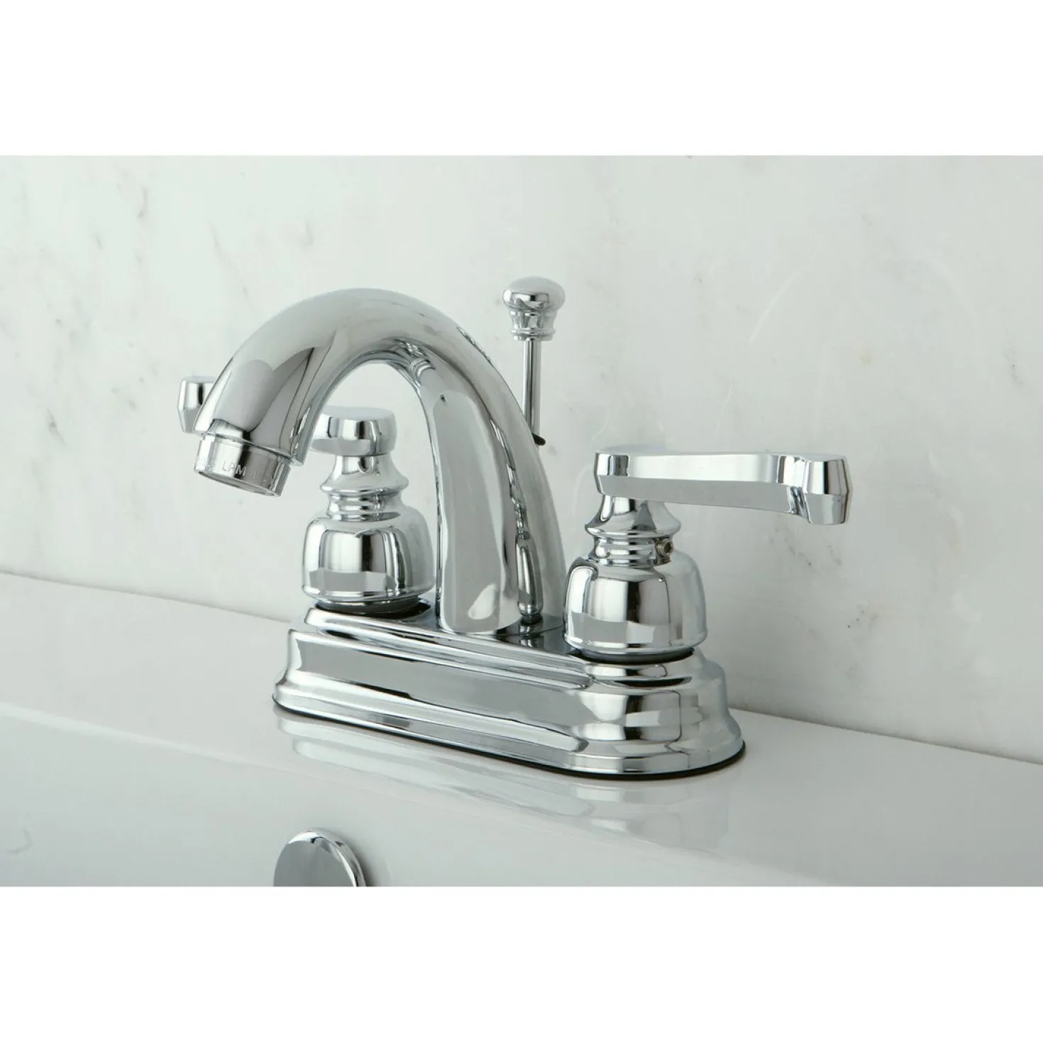 Kingston Brass Lever-Handle 4-Inch Centerset Bathroom Faucet