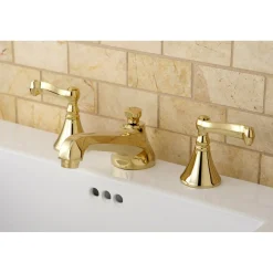 Kingston Brass Lever-Handle 8-Inch Widespread Bathroom Faucet