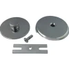 Kingston Brass Made to Match DTL5303A1 Quick Cover Up Tub Stopper in Polished Chrome with Overflow Plate