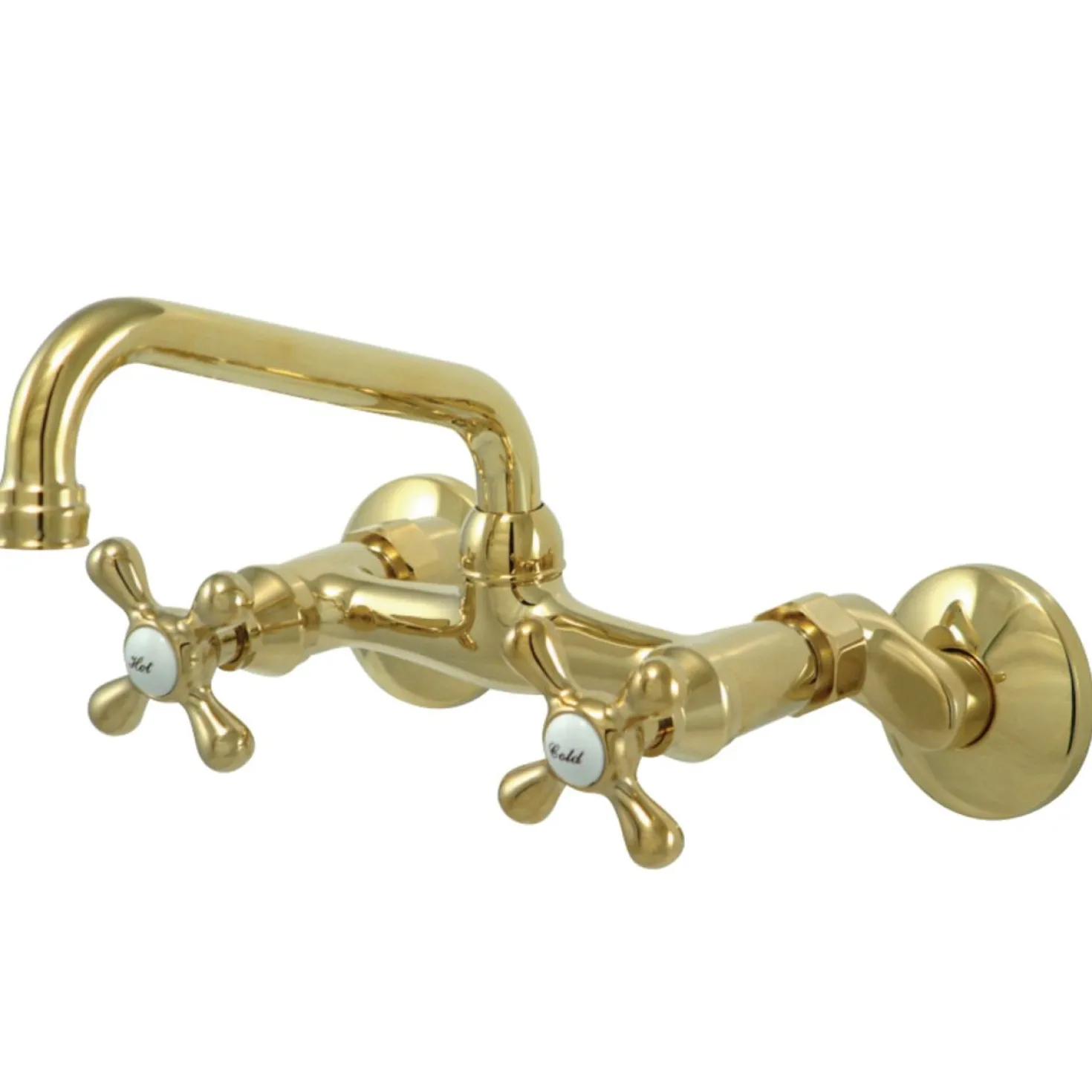 Kingston Brass Magellan 6" Adjustable Center Wall Mount Kitchen Faucet