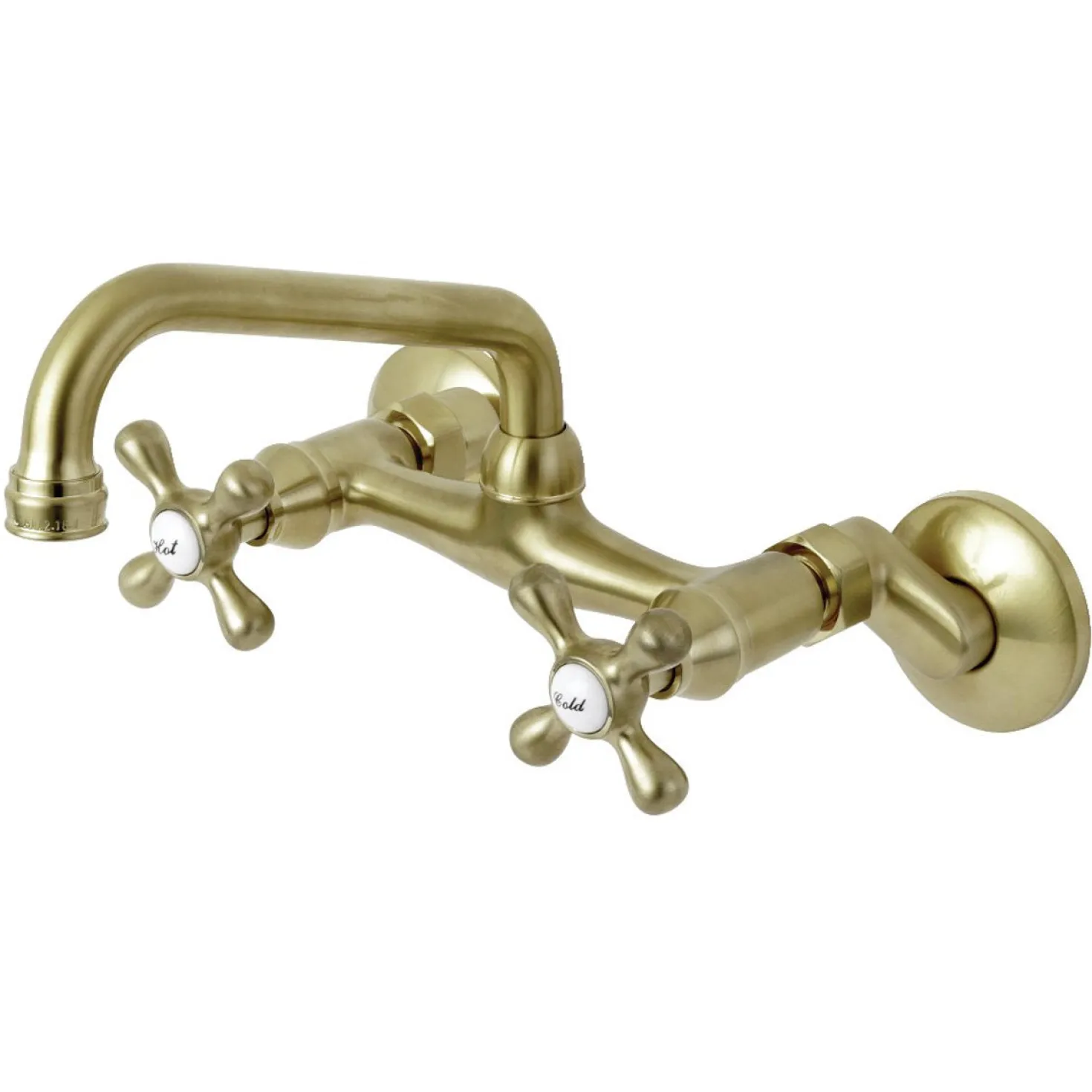 Kingston Brass Magellan 6" Adjustable Center Wall Mount Kitchen Faucet