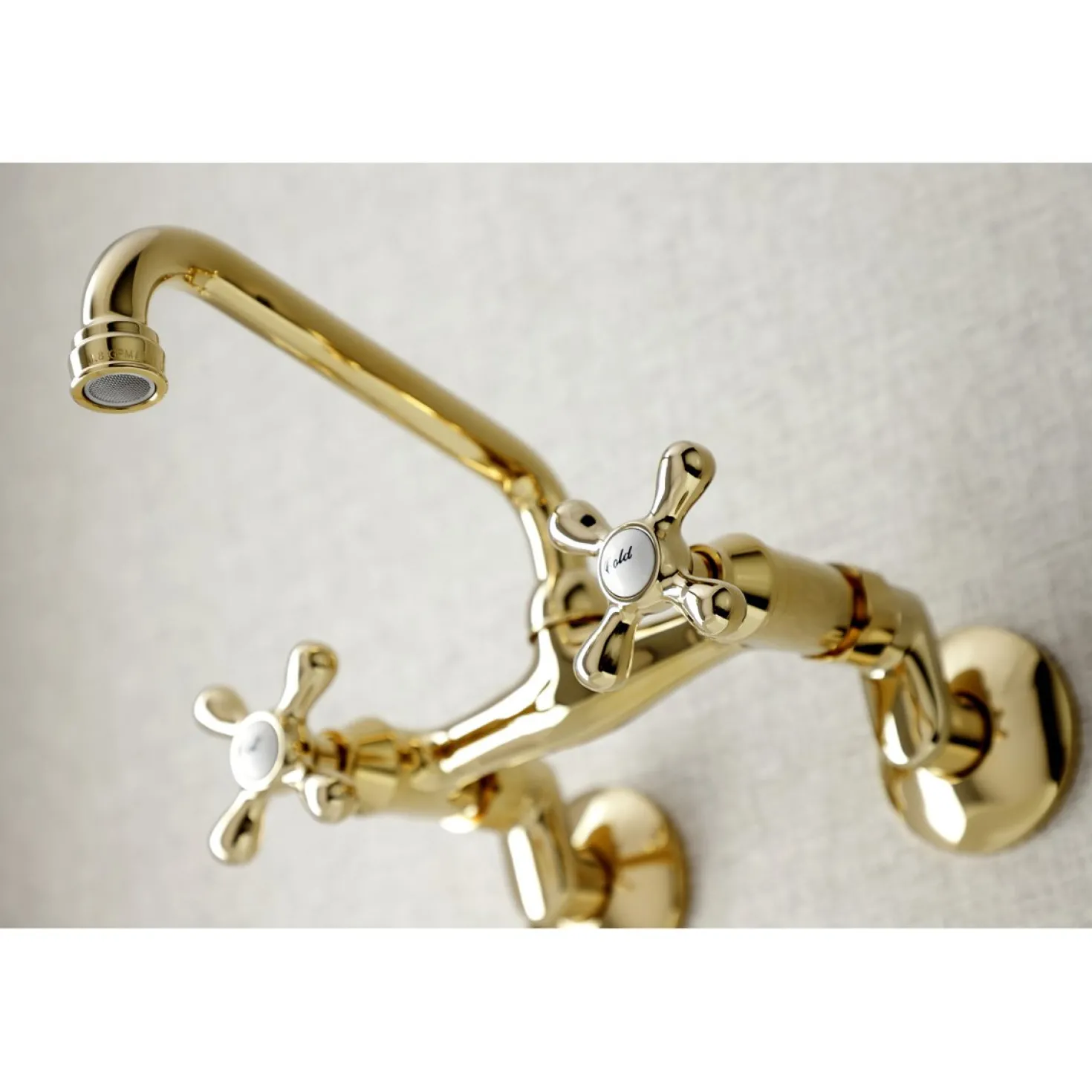 Kingston Brass Magellan 6" Adjustable Center Wall Mount Kitchen Faucet