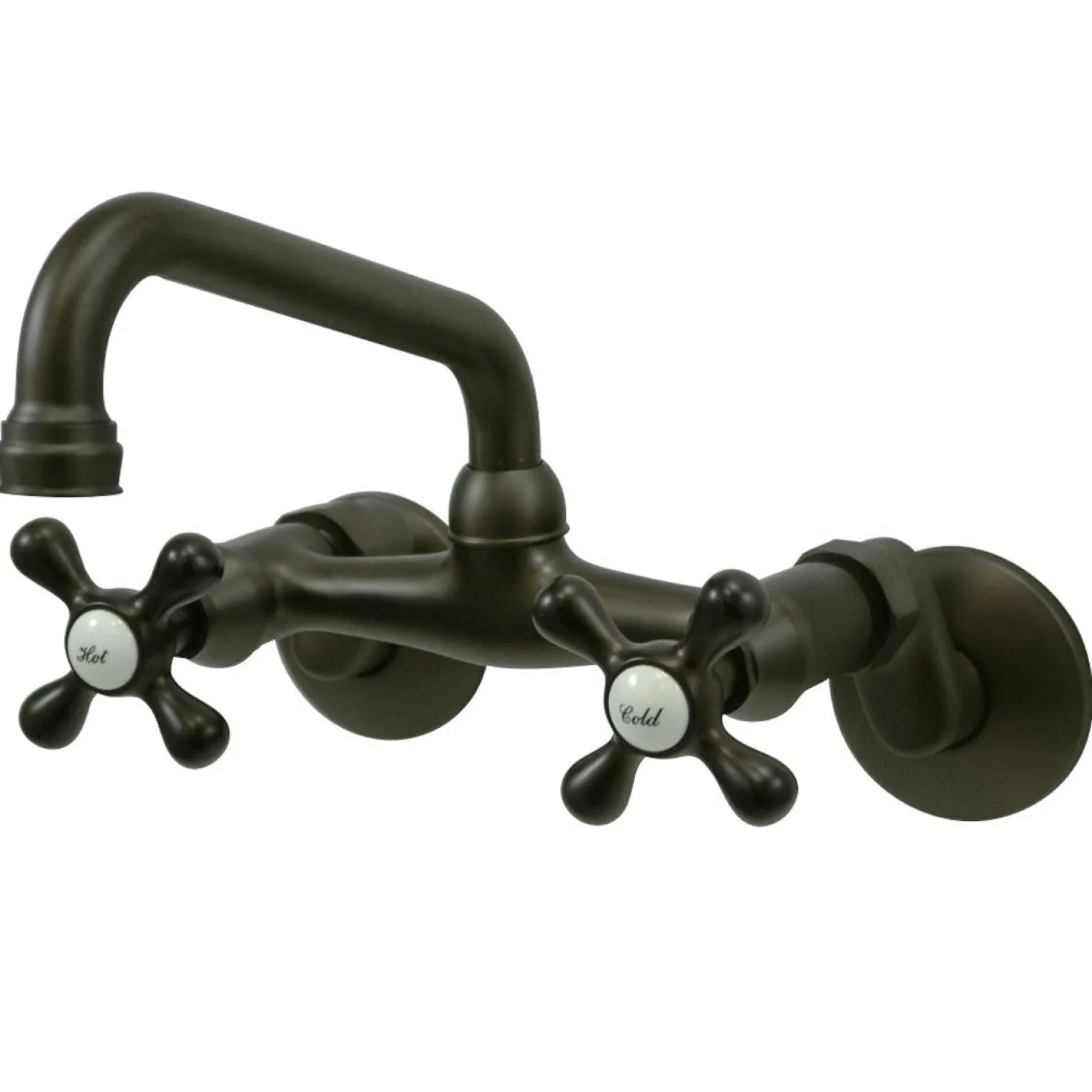Kingston Brass Magellan 6" Adjustable Center Wall Mount Kitchen Faucet