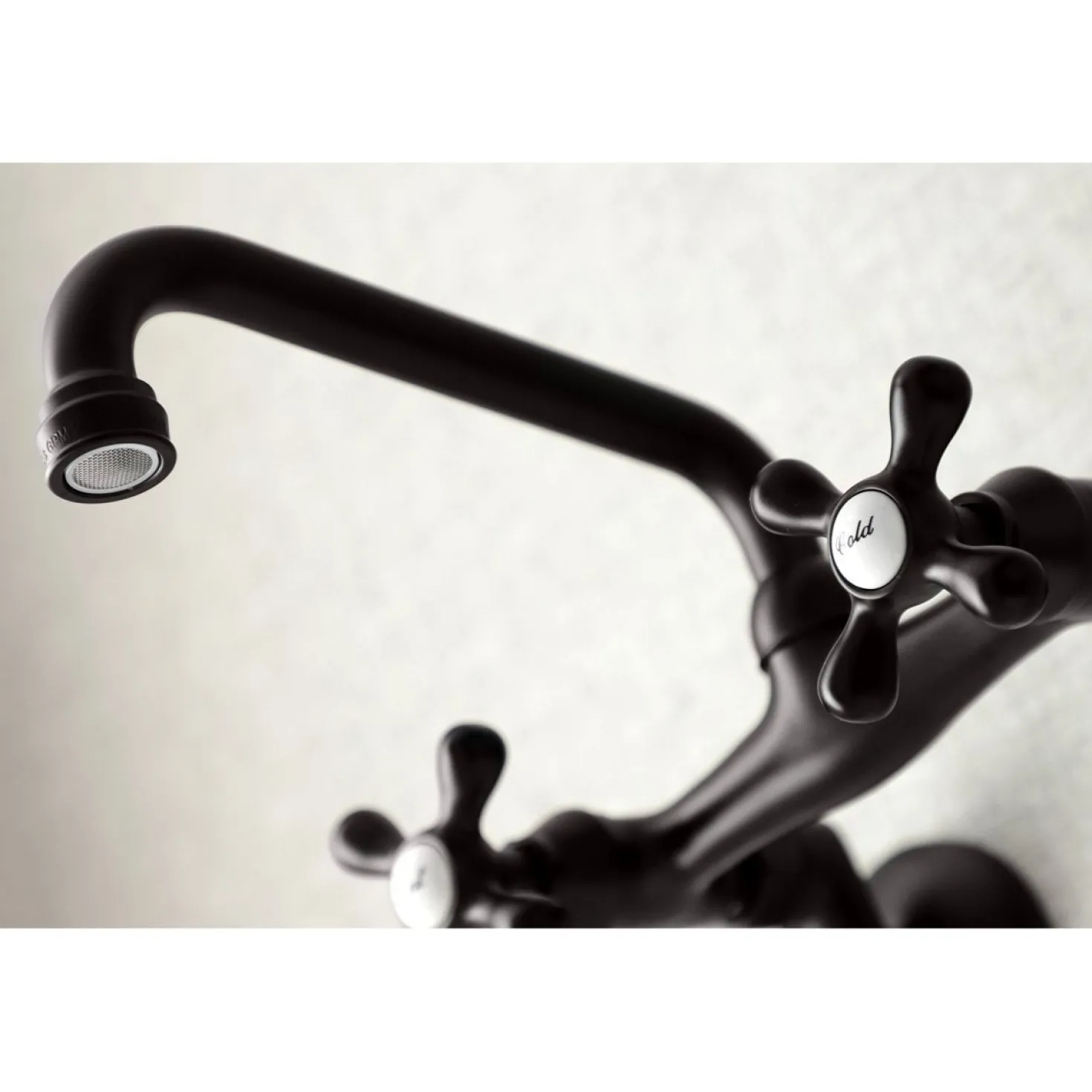 Kingston Brass Magellan 6" Adjustable Center Wall Mount Kitchen Faucet
