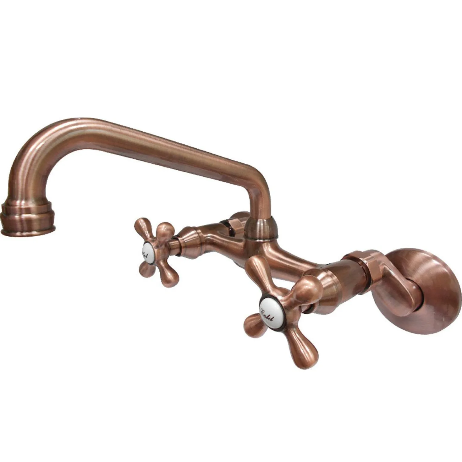 Kingston Brass Magellan 6" Adjustable Center Wall Mount Kitchen Faucet