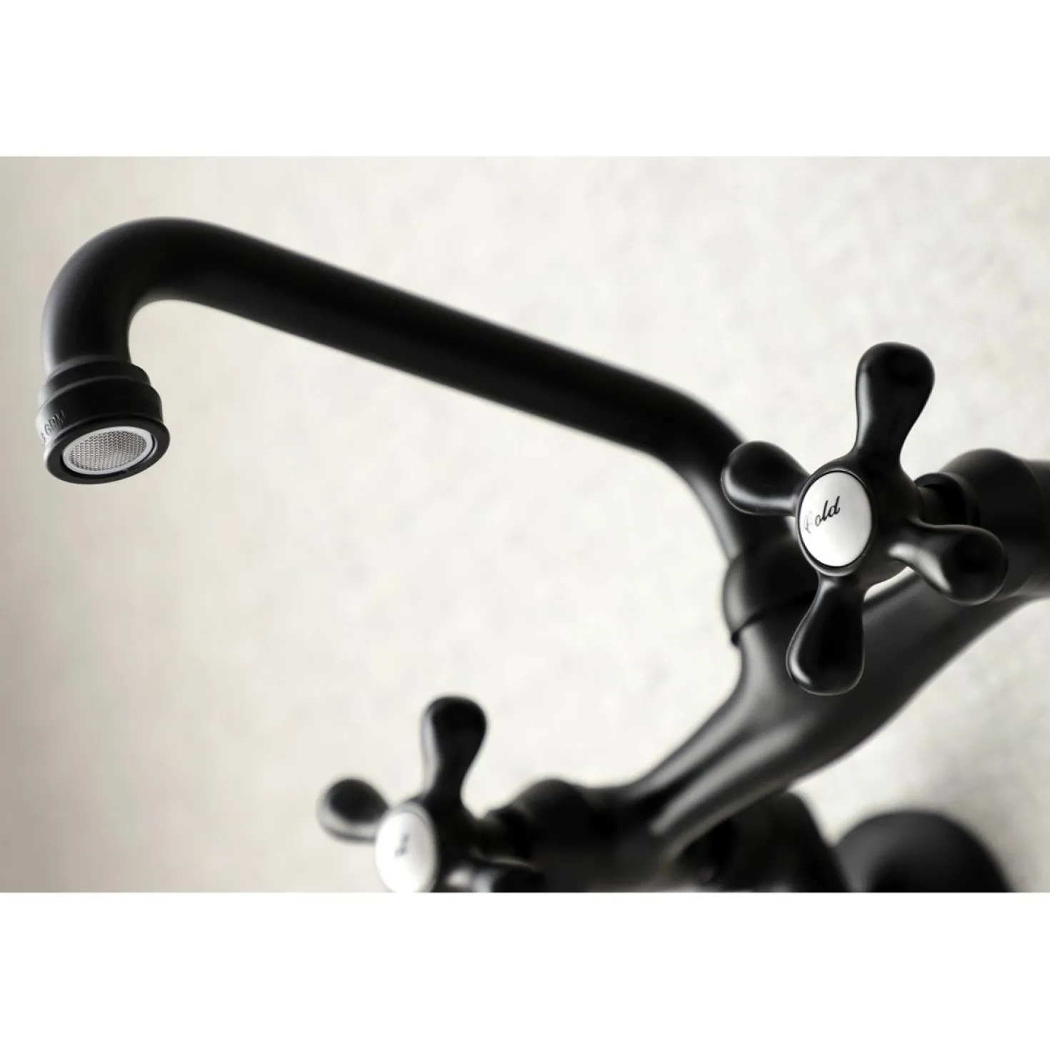 Kingston Brass Magellan 6" Adjustable Center Wall Mount Kitchen Faucet