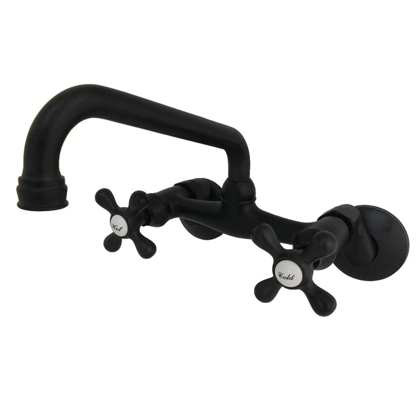 Kingston Brass Magellan 6" Adjustable Center Wall Mount Kitchen Faucet