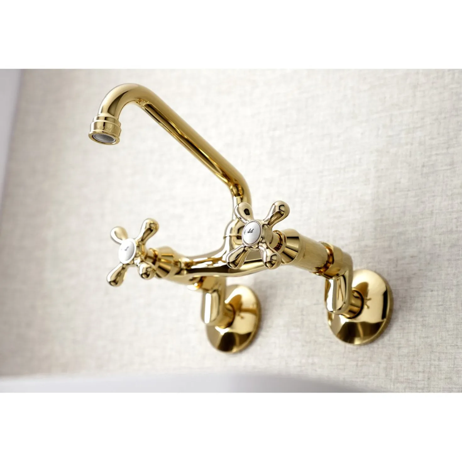 Kingston Brass Magellan 6" Adjustable Center Wall Mount Kitchen Faucet