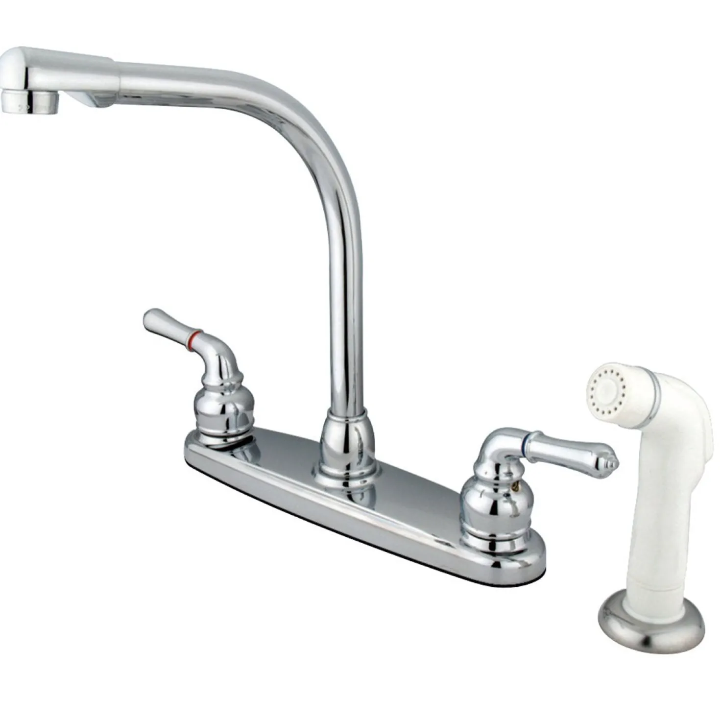 Kingston Brass Magellan Deck Mount 8-Inch Centerset Kitchen Faucet