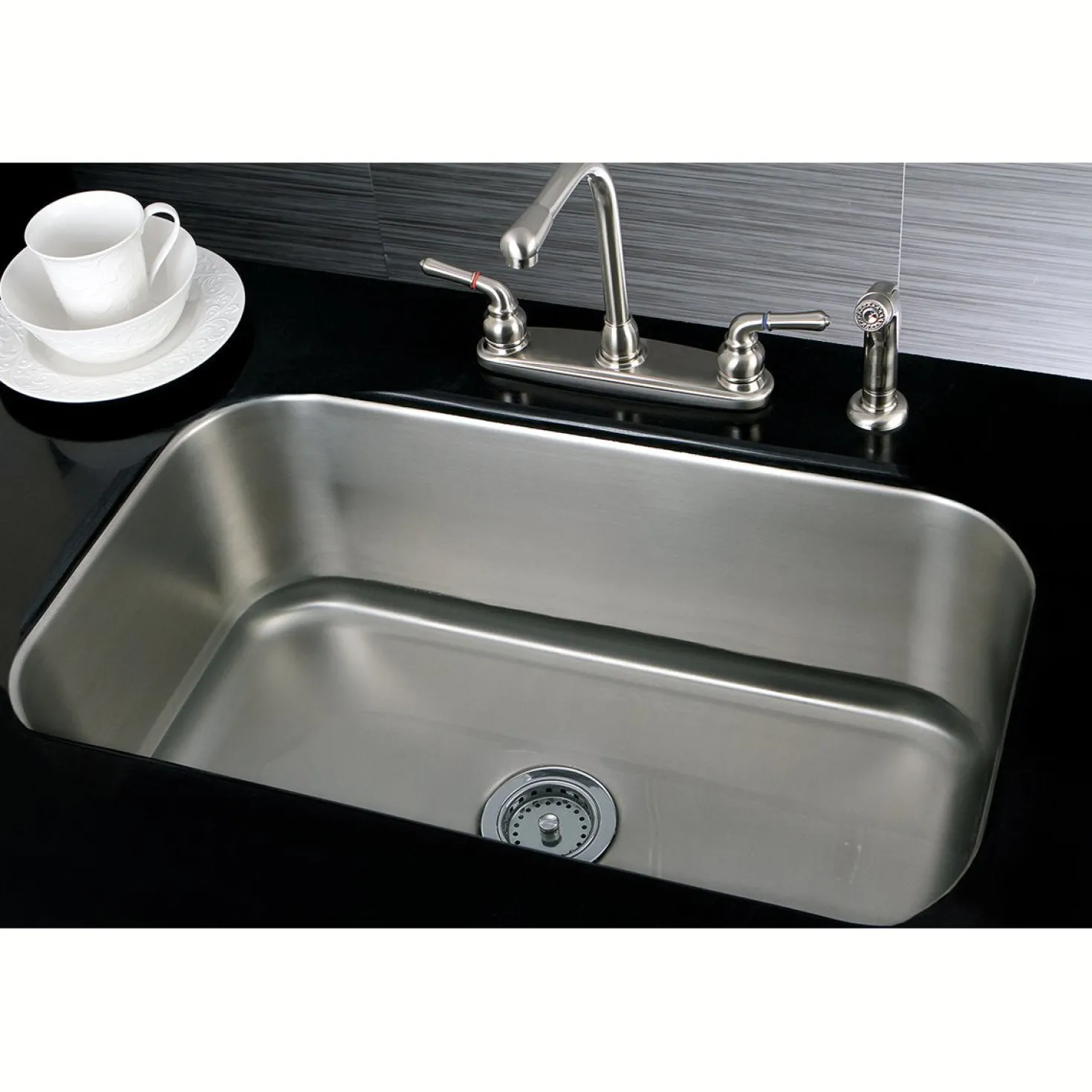 Kingston Brass Magellan 4-Hole Centerset Kitchen Faucet