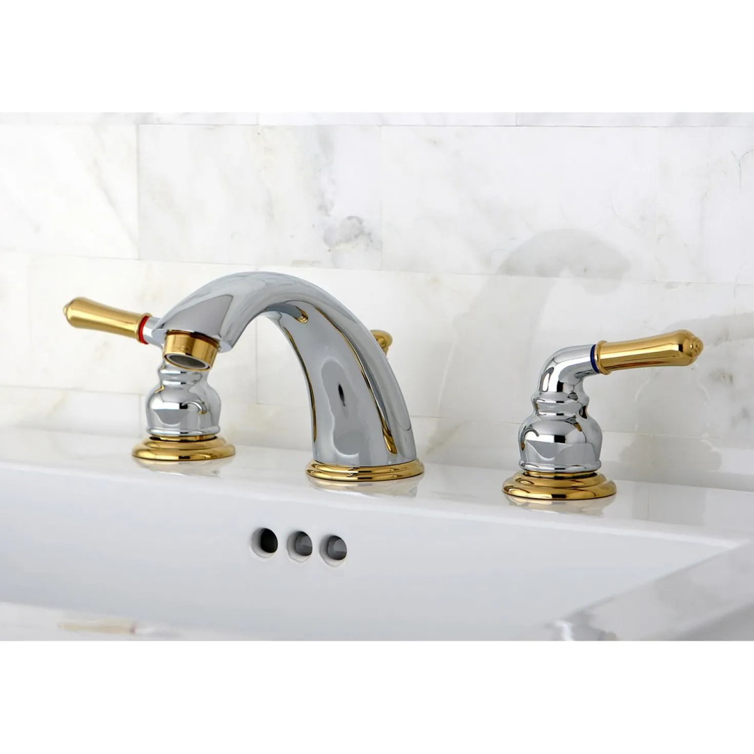 Kingston Brass Magellan 3-Hole Widespread Bathroom Faucet