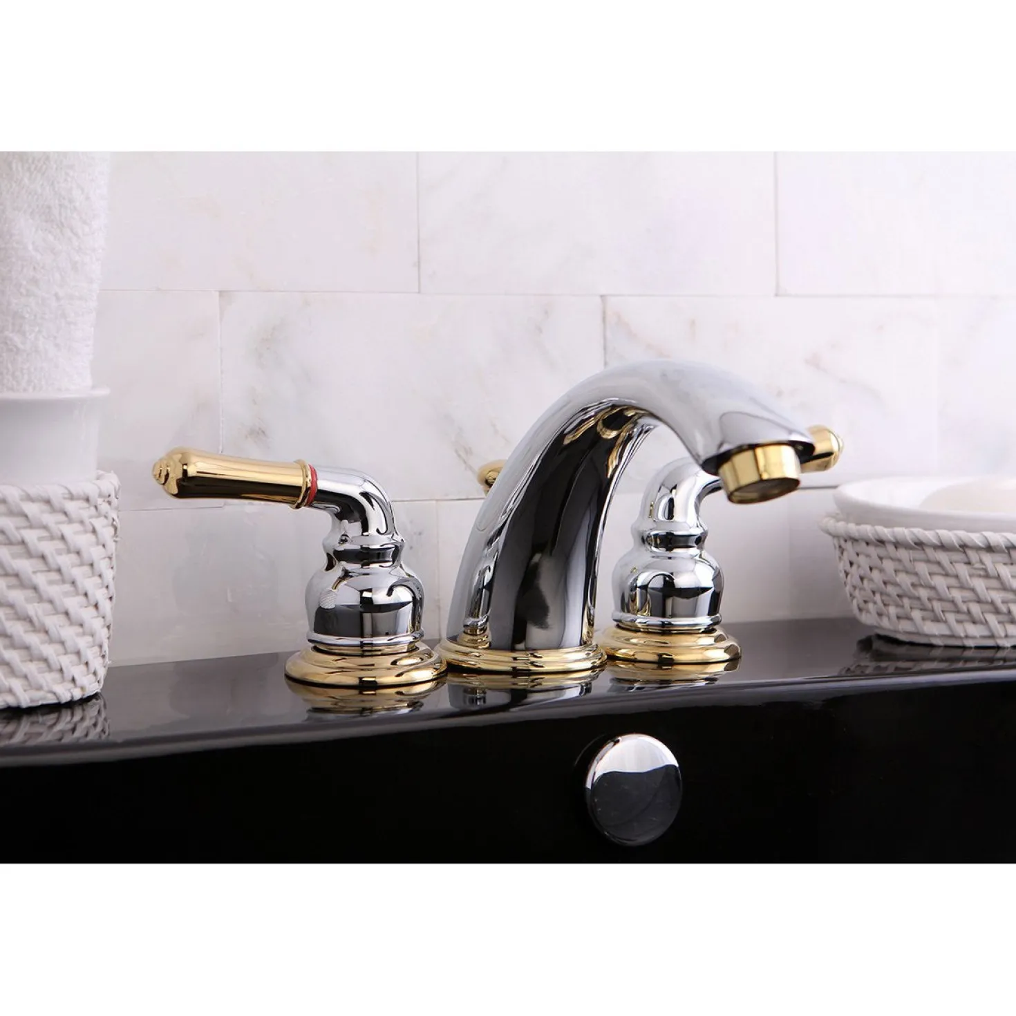Kingston Brass Magellan 3-Hole Widespread Bathroom Faucet