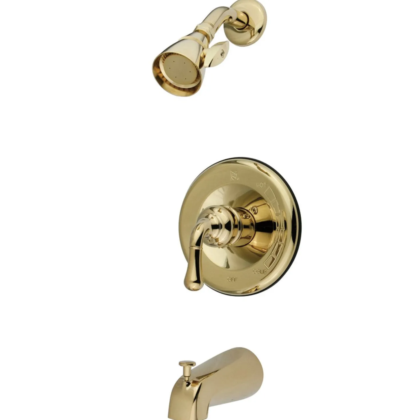 Kingston Brass Magellan Single Handle Tub and Shower Faucet in Polished Brass