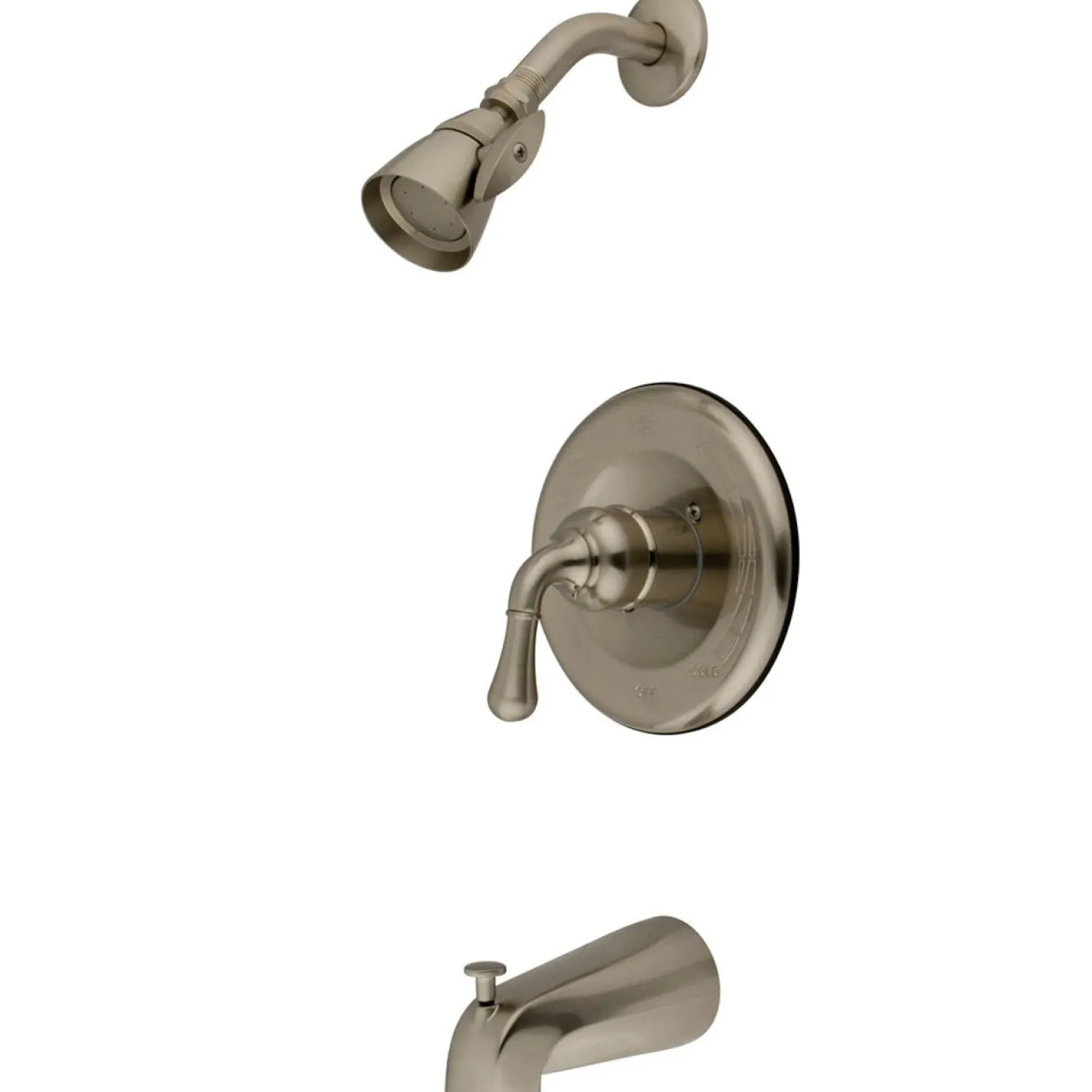 Kingston Brass Magellan Single Handle Tub and Shower Faucet in Satin Nickel