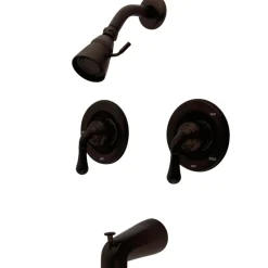 Kingston Brass Magellan Twin Handles Tub and Shower Faucet