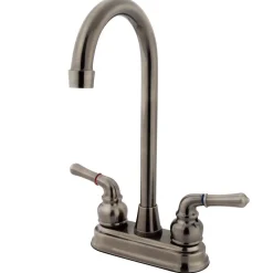 Kingston Brass Magellan Two Handle 4" Centerset High-Arch Bar Faucet
