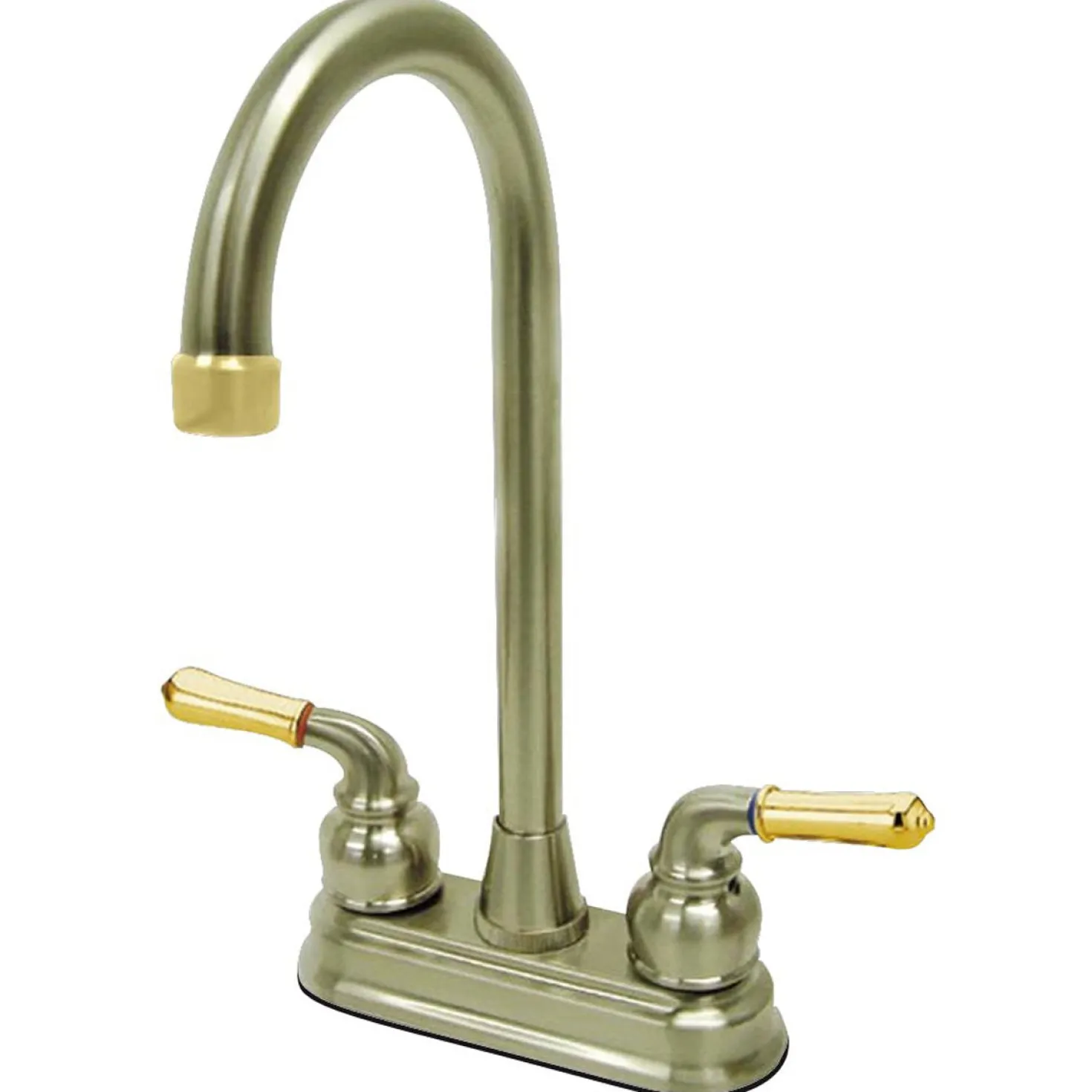 Kingston Brass Magellan Two Handle 4" Centerset High-Arch Bar Faucet