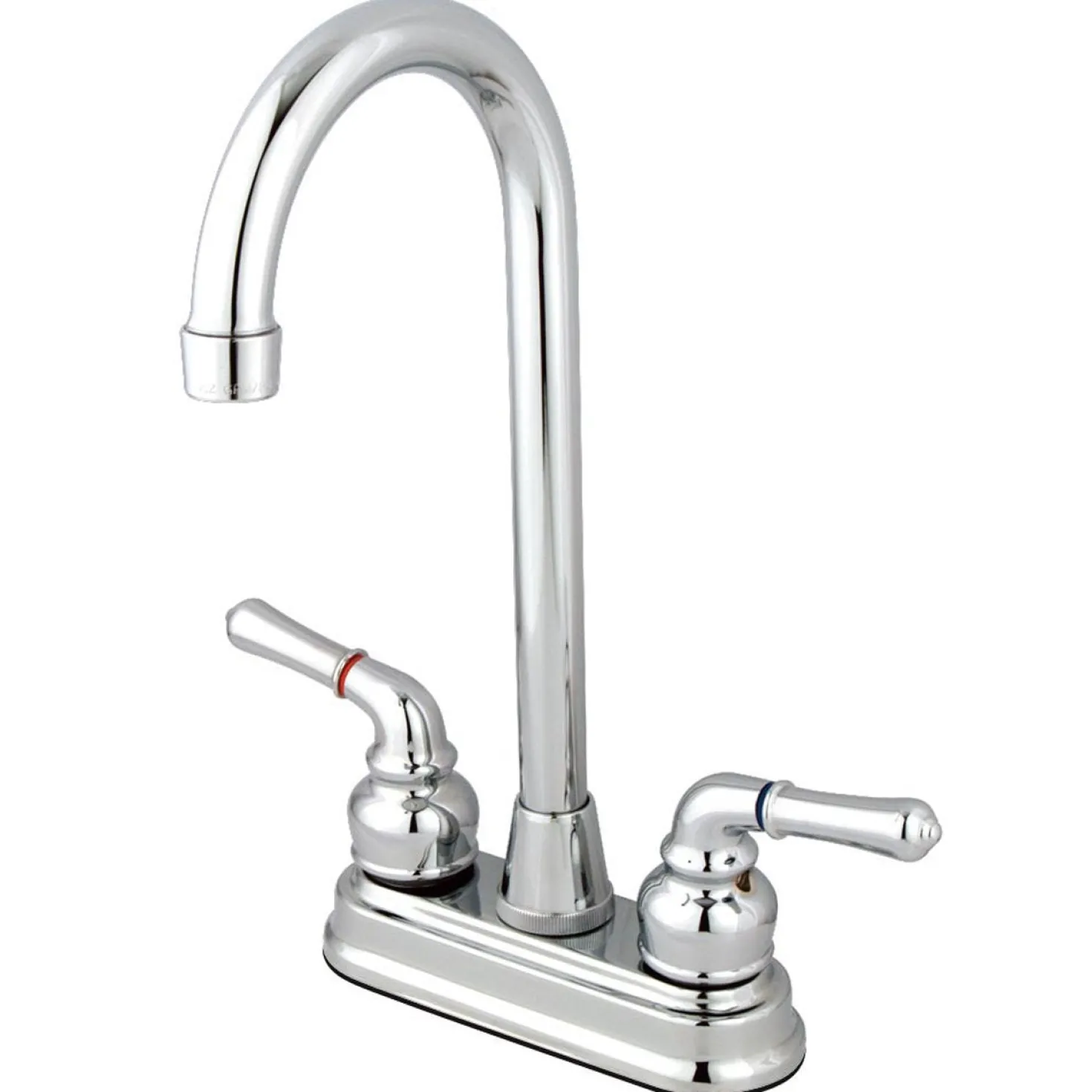 Kingston Brass Magellan Two Handle 4" Centerset High-Arch Bar Faucet
