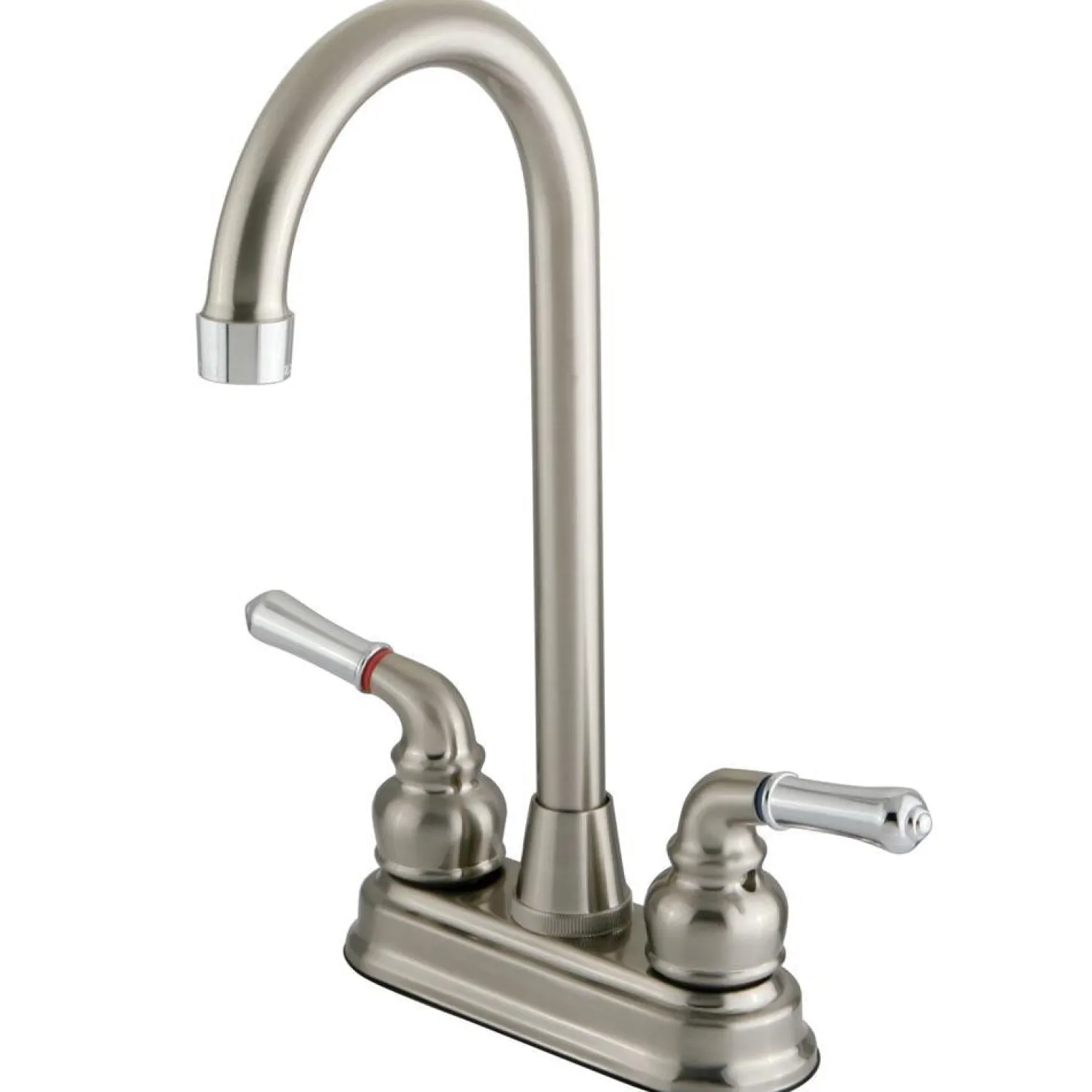 Kingston Brass Magellan Two Handle 4" Centerset High-Arch Bar Faucet