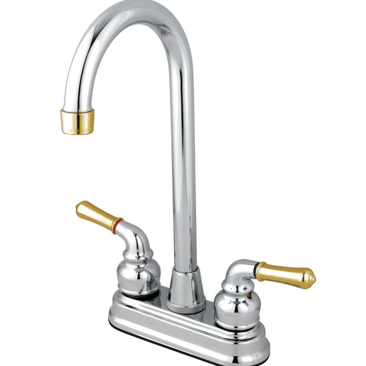 Kingston Brass Magellan Two Handle 4" Centerset High-Arch Bar Faucet