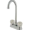 Kingston Brass Magellan Two Handle 4" Centerset High-Arch Bar Faucet in Polished Chrome