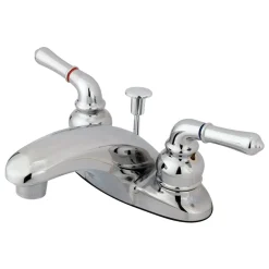 Kingston Brass Magellan Two Handle 4" Centerset Lavatory Faucet in Polished Chrome