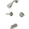 Kingston Brass Magellan Two Handle Satin Nickel Tub and Shower Faucet