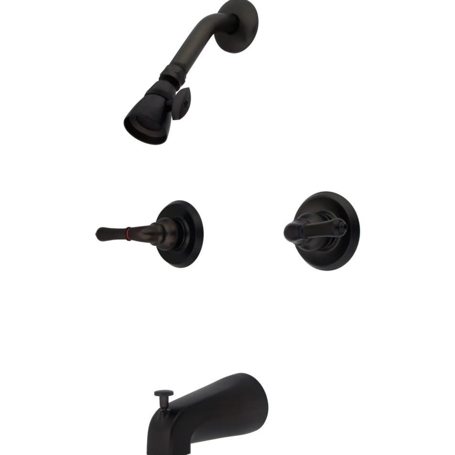 Kingston Brass Magellan Two Handle Oil Rubbed Bronze Tub and Shower Faucet