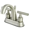Kingston Brass Manhattan 4" Centerset Two Handle Lavatory Faucet with Brass Pop-up
