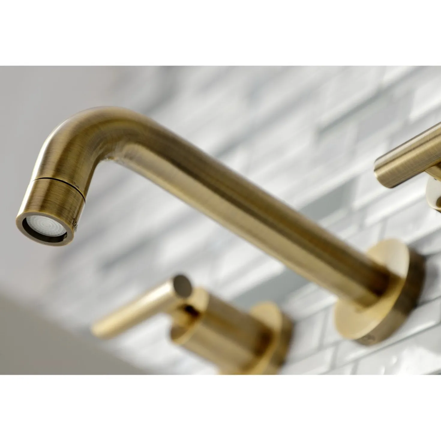 Kingston Brass Manhattan 2-Handle 8-Inch Wall Mount Bathroom Faucet