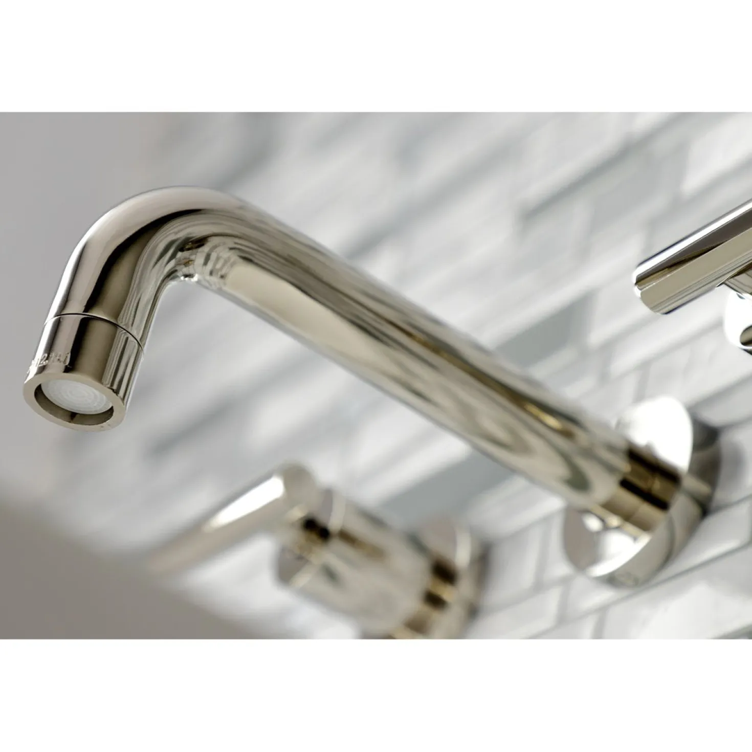 Kingston Brass Manhattan 2-Handle 8-Inch Wall Mount Bathroom Faucet