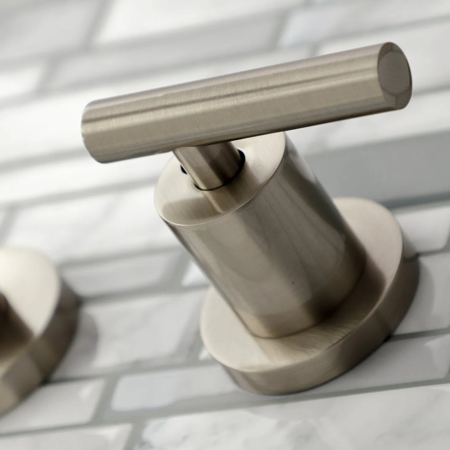 Kingston Brass Manhattan 2-Handle 8-Inch Wall Mount Bathroom Faucet