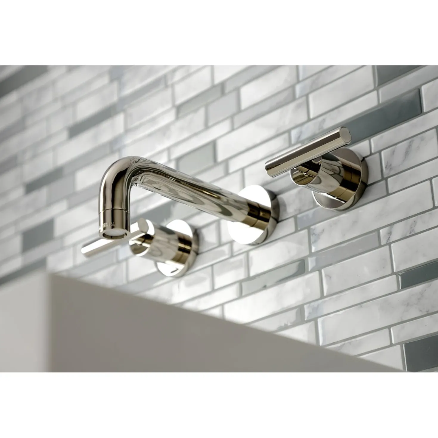 Kingston Brass Manhattan 2-Handle 8-Inch Wall Mount Bathroom Faucet