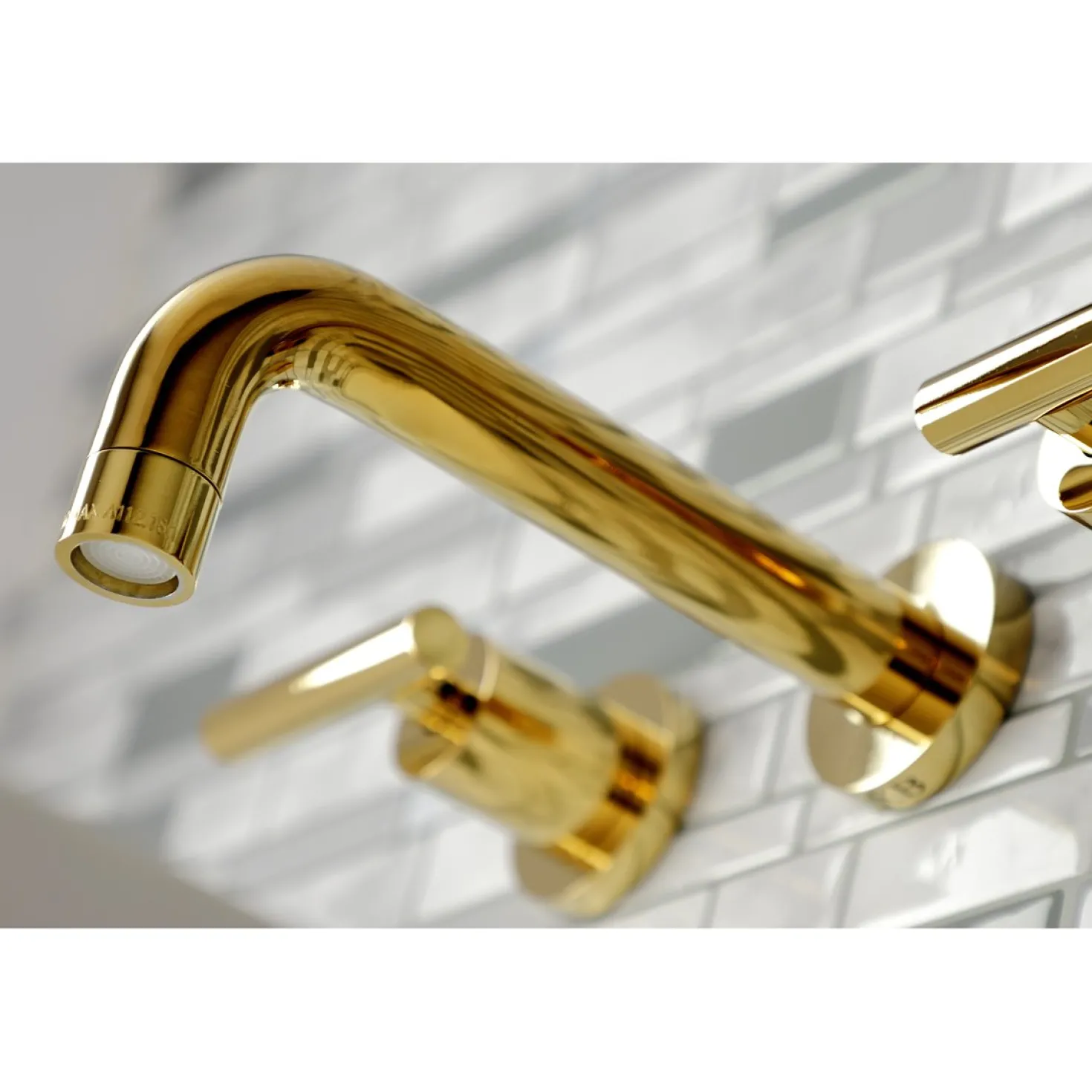Kingston Brass Manhattan 2-Handle 8-Inch Wall Mount Bathroom Faucet